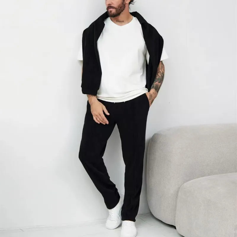 Chándal de pana para hombre – conjunto de sudadera y pantalón