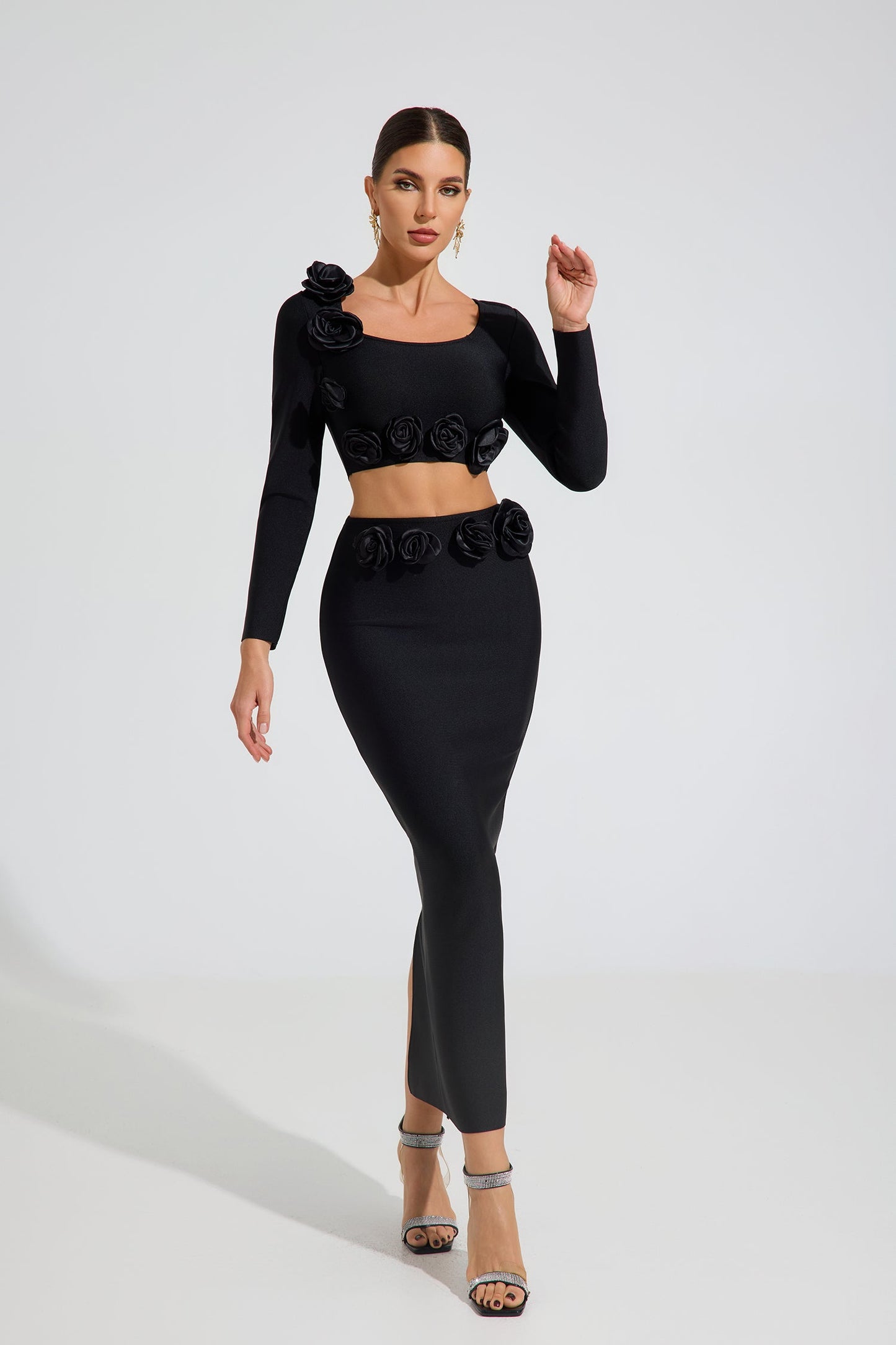 Conjunto Olga Noir Rose de Dos PiezasConjunto