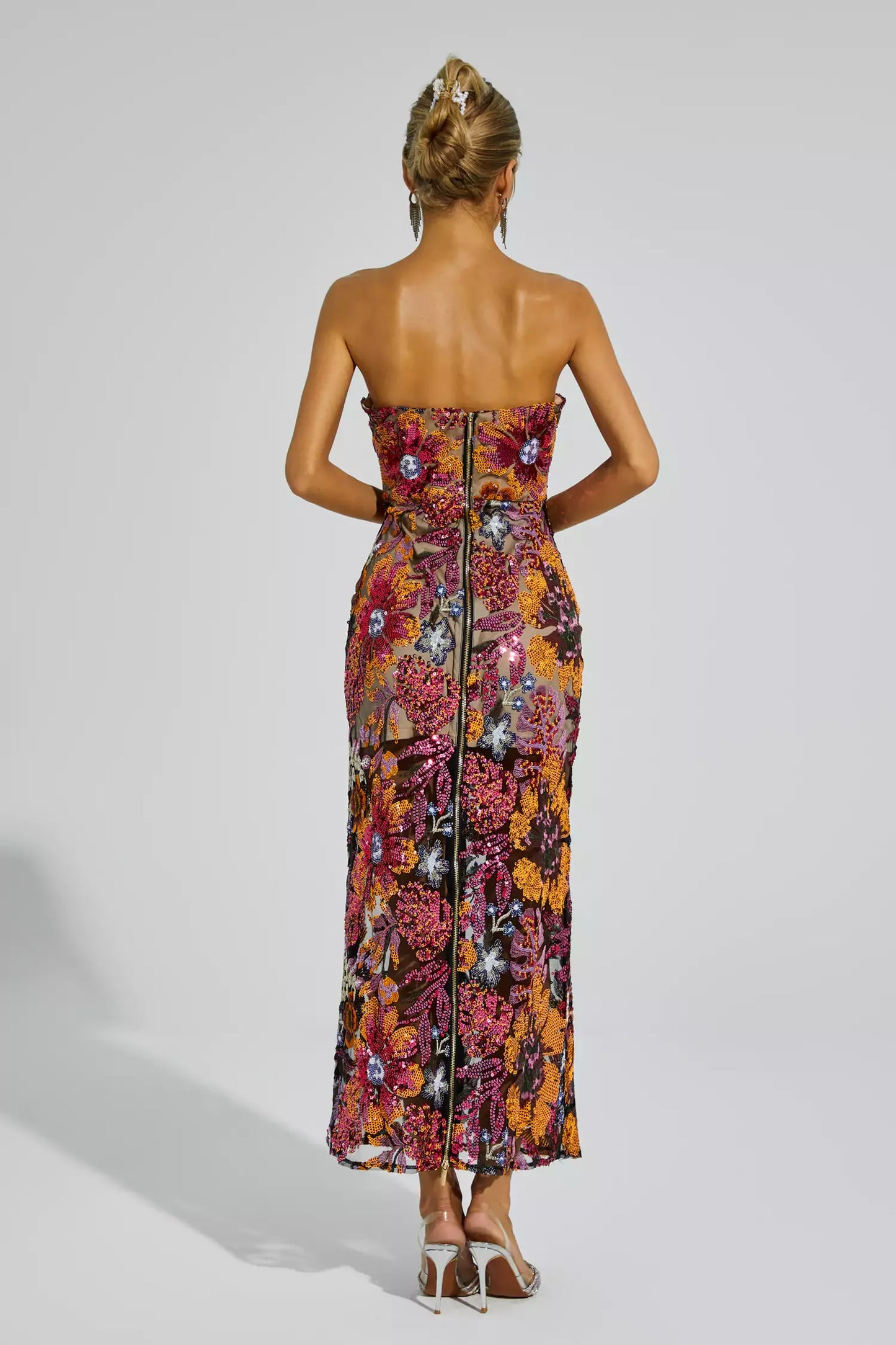 Vestido Maxi Leanna Verde con Bordado Floral