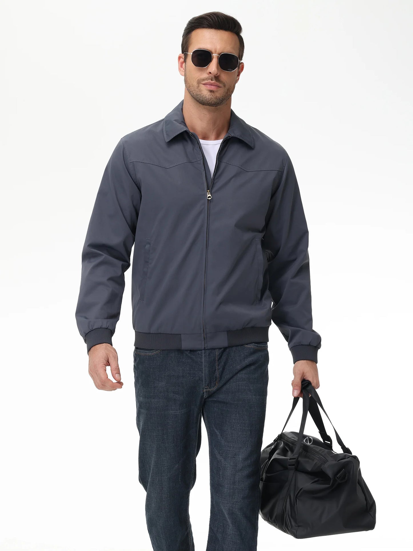 Chaqueta casual de negocios para hombre – cortaviento e impermeable