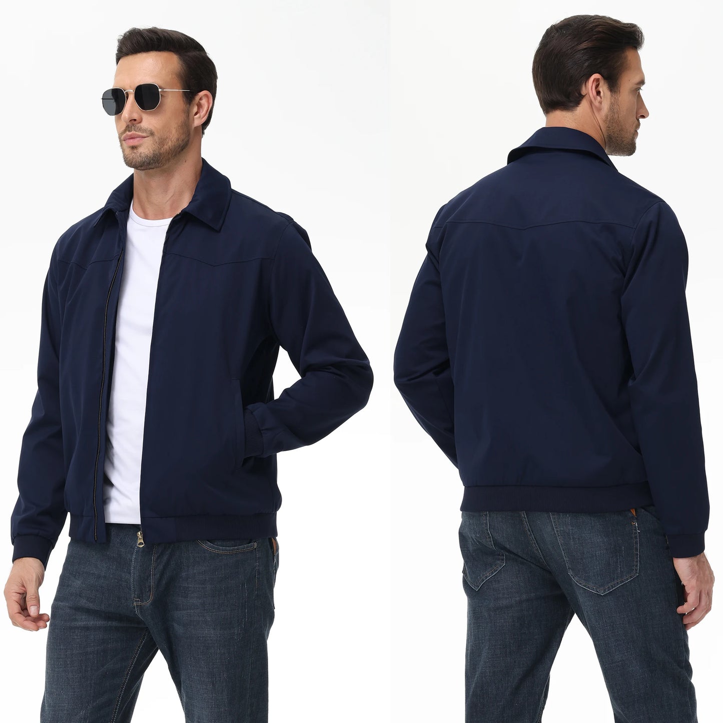 Chaqueta casual de negocios para hombre – cortaviento e impermeable