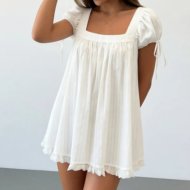 Blusa con escote cuadrado