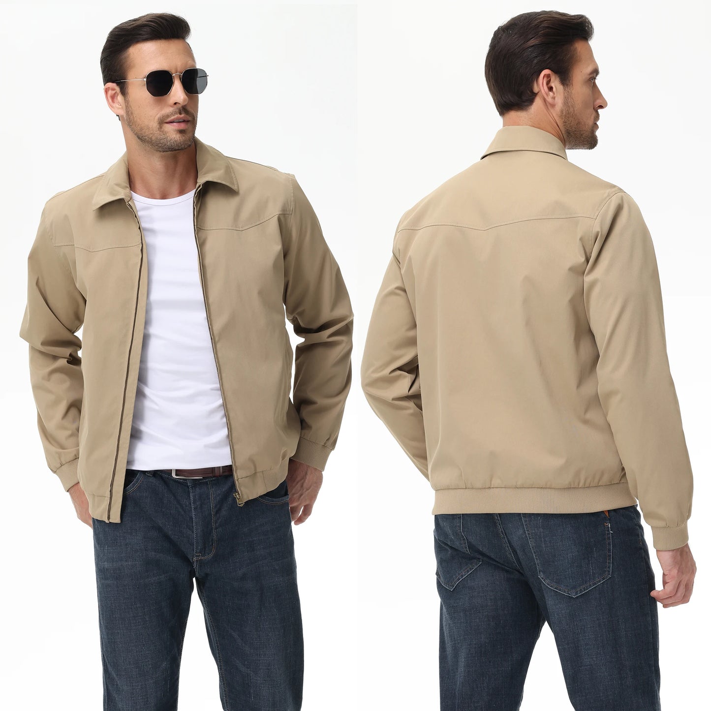 Chaqueta casual de negocios para hombre – cortaviento e impermeable