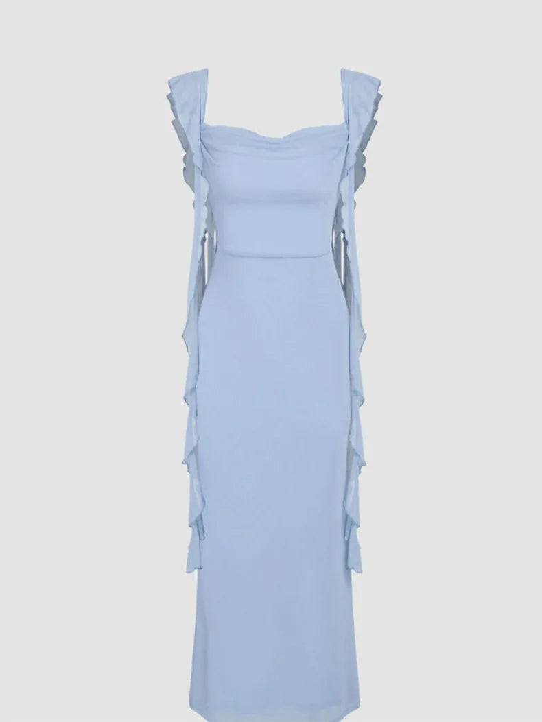 Vestido de verano con espalda descubierta