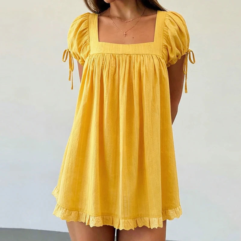 Blusa con escote cuadrado