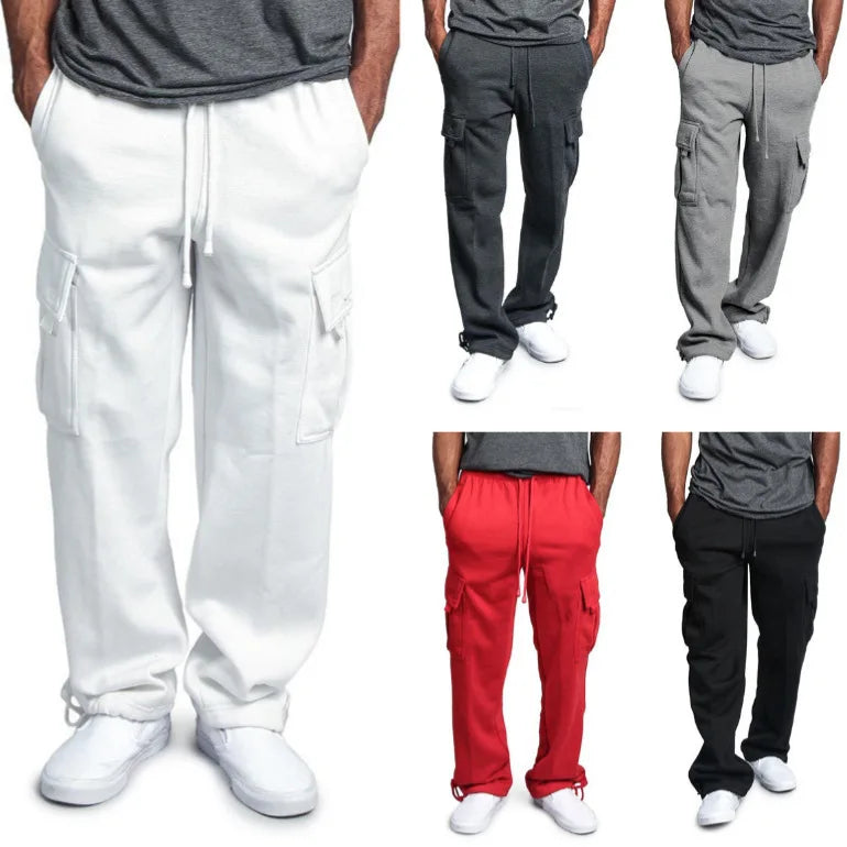 Pantalones cargo para hombre con múltiples bolsillos – estilo urbano