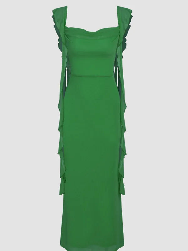Vestido de verano con espalda descubierta