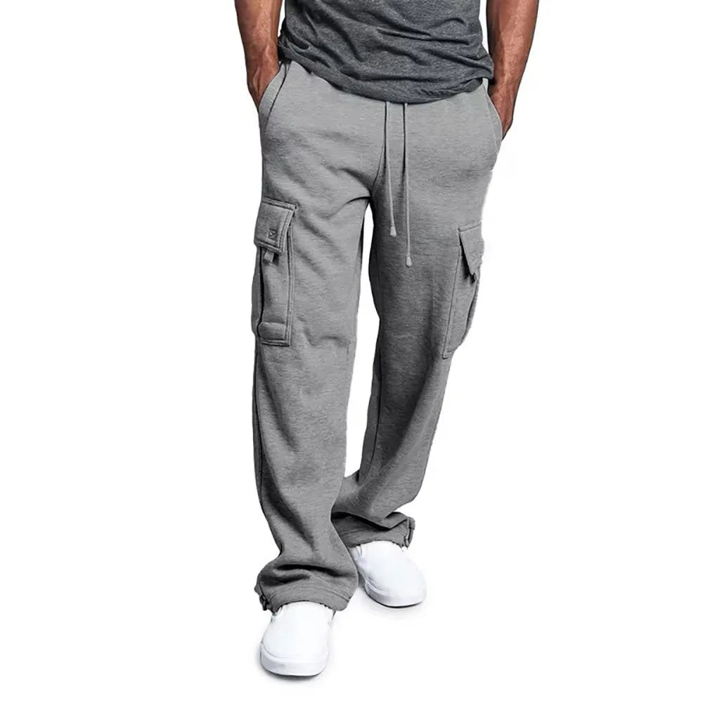 Pantalones cargo para hombre con múltiples bolsillos – estilo urbano