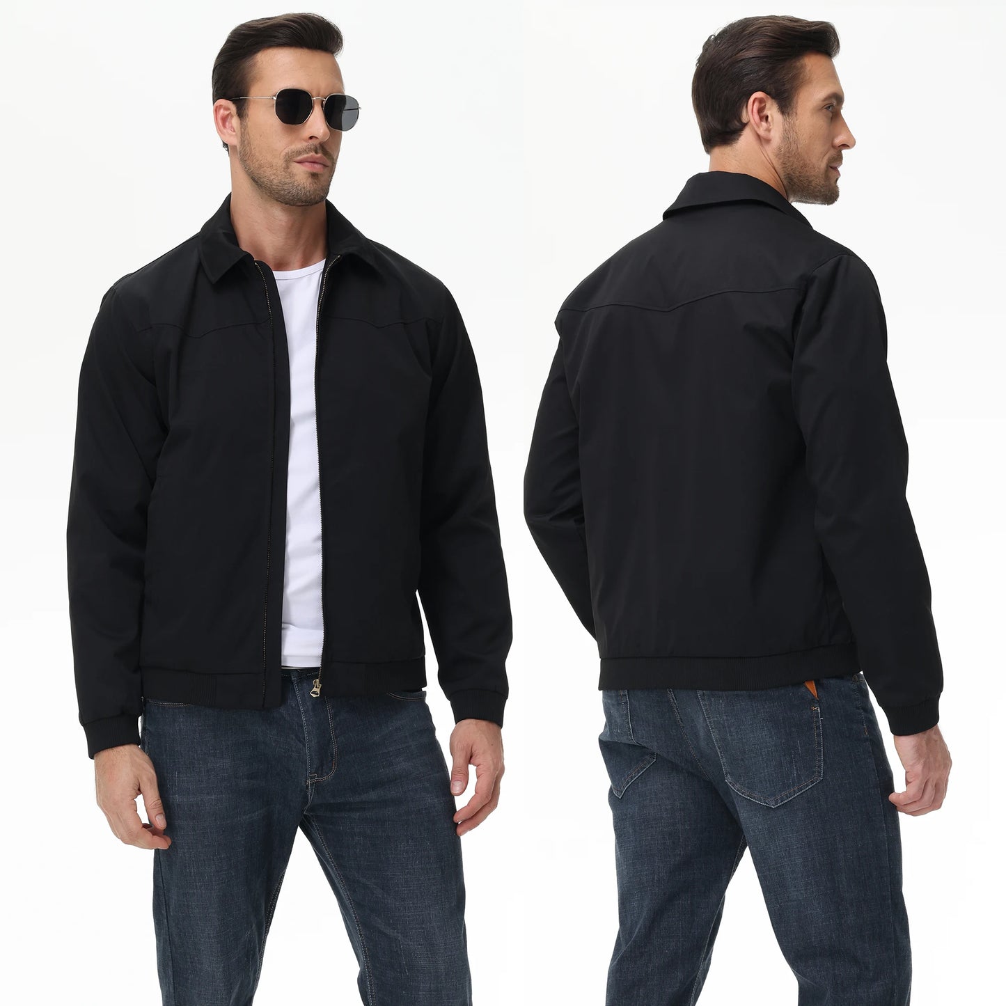 Chaqueta casual de negocios para hombre – cortaviento e impermeable