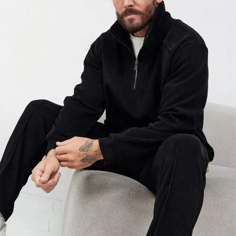 Chándal de pana para hombre – conjunto de sudadera y pantalón